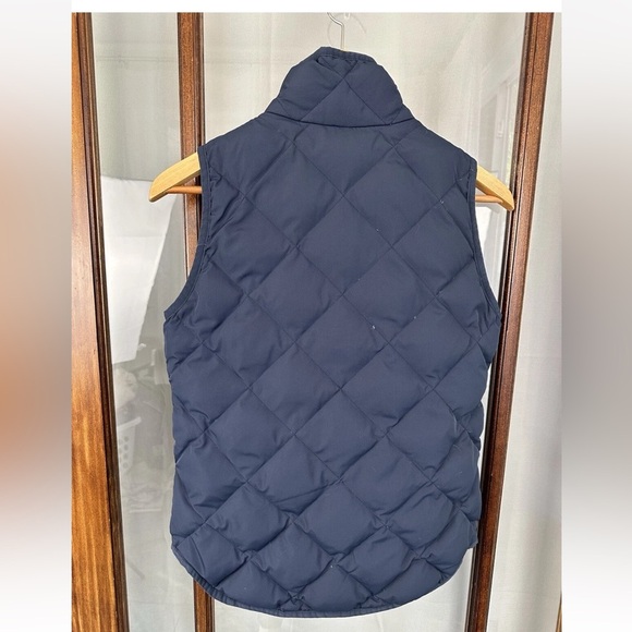 J. Crew Navy Blue Quilted Down Puffer Vest Women’s Sz XXS Full Zip EUC Excursion - Picture 2 of 8